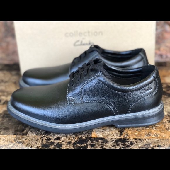 Brand new men Clarks black leather casual oxford - Picture 5 of 14